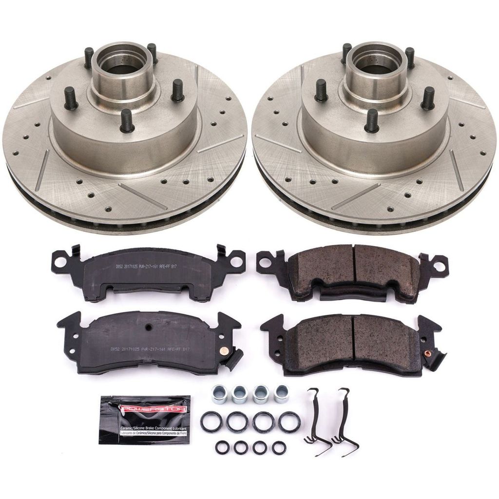 PowerStop K2908 - Z23 Drilled and Slotted Brake Rotors and Pads Kit