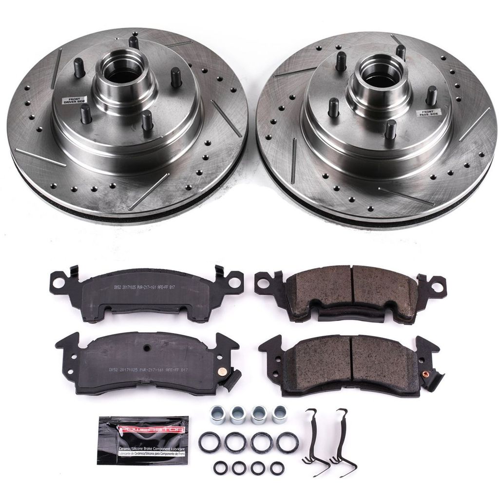 PowerStop K2936 - Z23 Drilled and Slotted Brake Rotors and Pads Kit