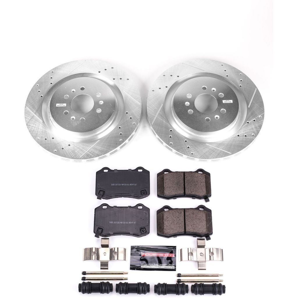 PowerStop K2945 - Z23 Drilled and Slotted Brake Rotors and Pads Kit
