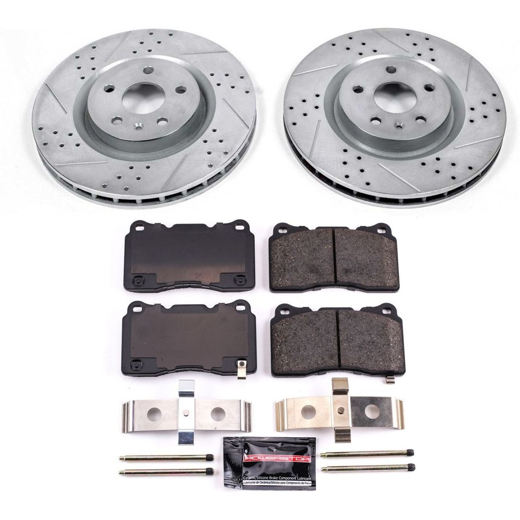 PowerStop K2948 - Z23 Drilled and Slotted Brake Rotors and Pads Kit