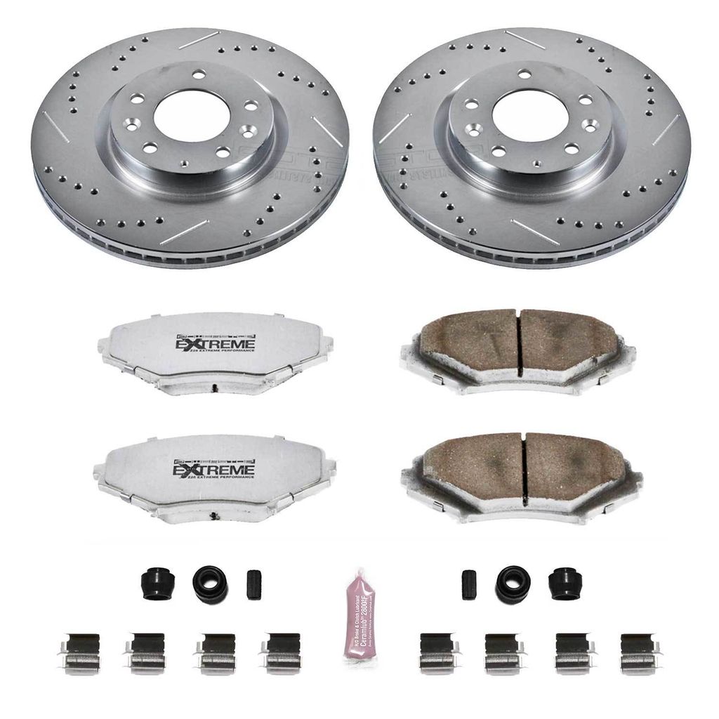 PowerStop K2964-26 - Z26 Drilled and Slotted Brake Rotors and Pads Kit