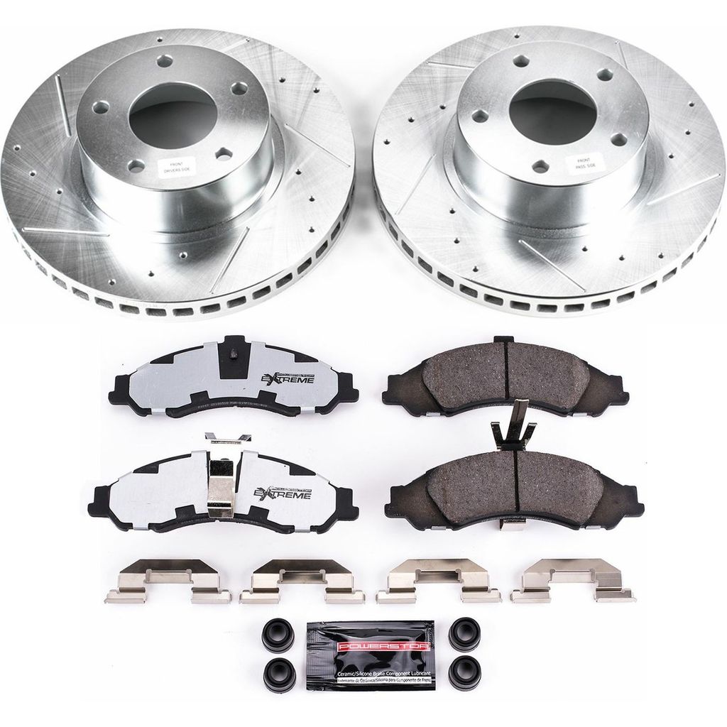PowerStop K2965-26 - Z26 Drilled and Slotted Brake Rotors and Pads Kit