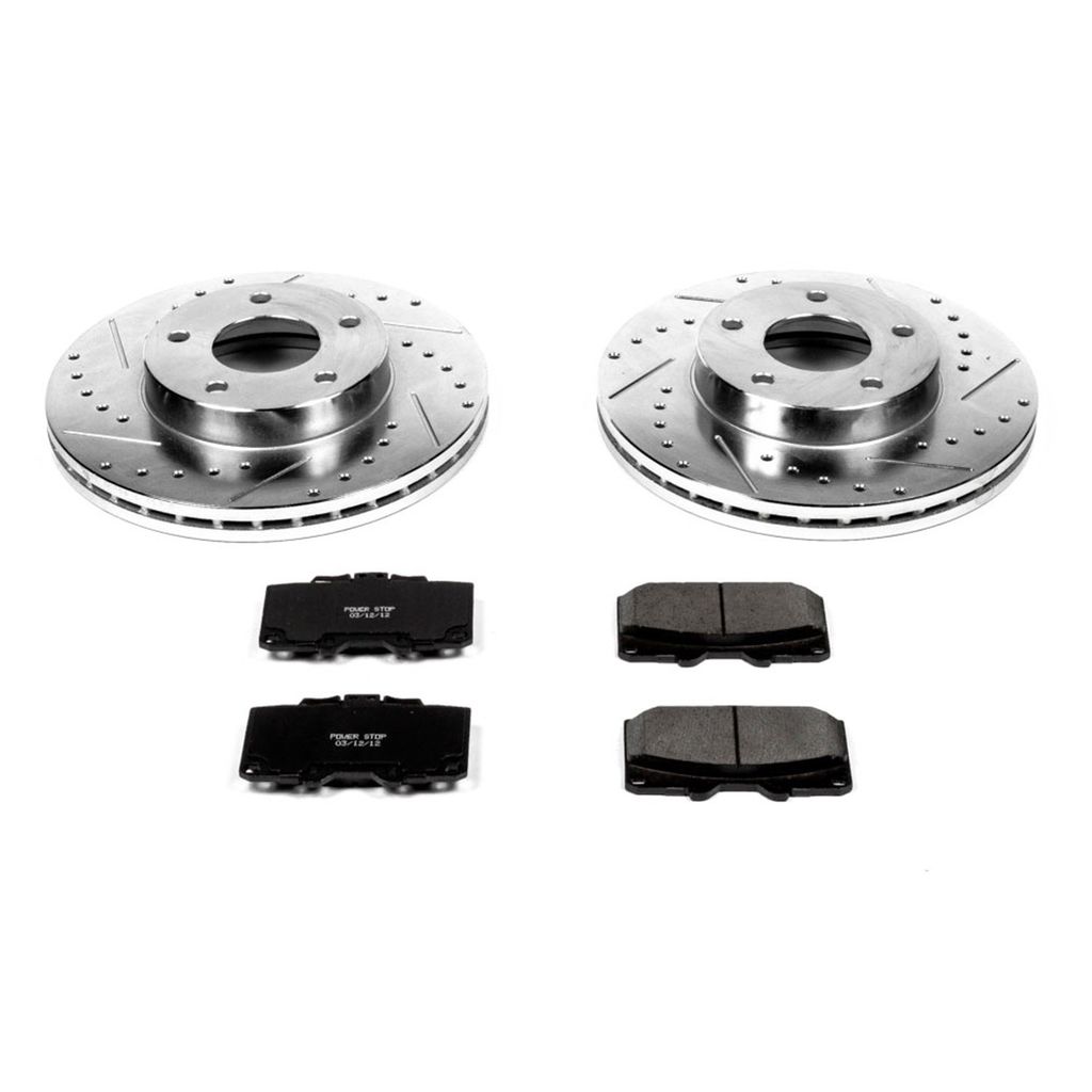 PowerStop K2973 - Z23 Drilled and Slotted Brake Rotors and Pads Kit