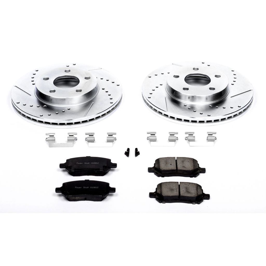 PowerStop K2983 - Z23 Drilled and Slotted Brake Rotors and Pads Kit