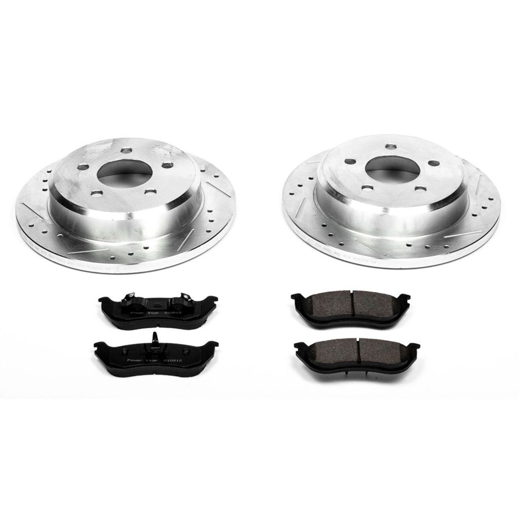PowerStop K2984 - Z23 Drilled and Slotted Brake Rotors and Pads Kit