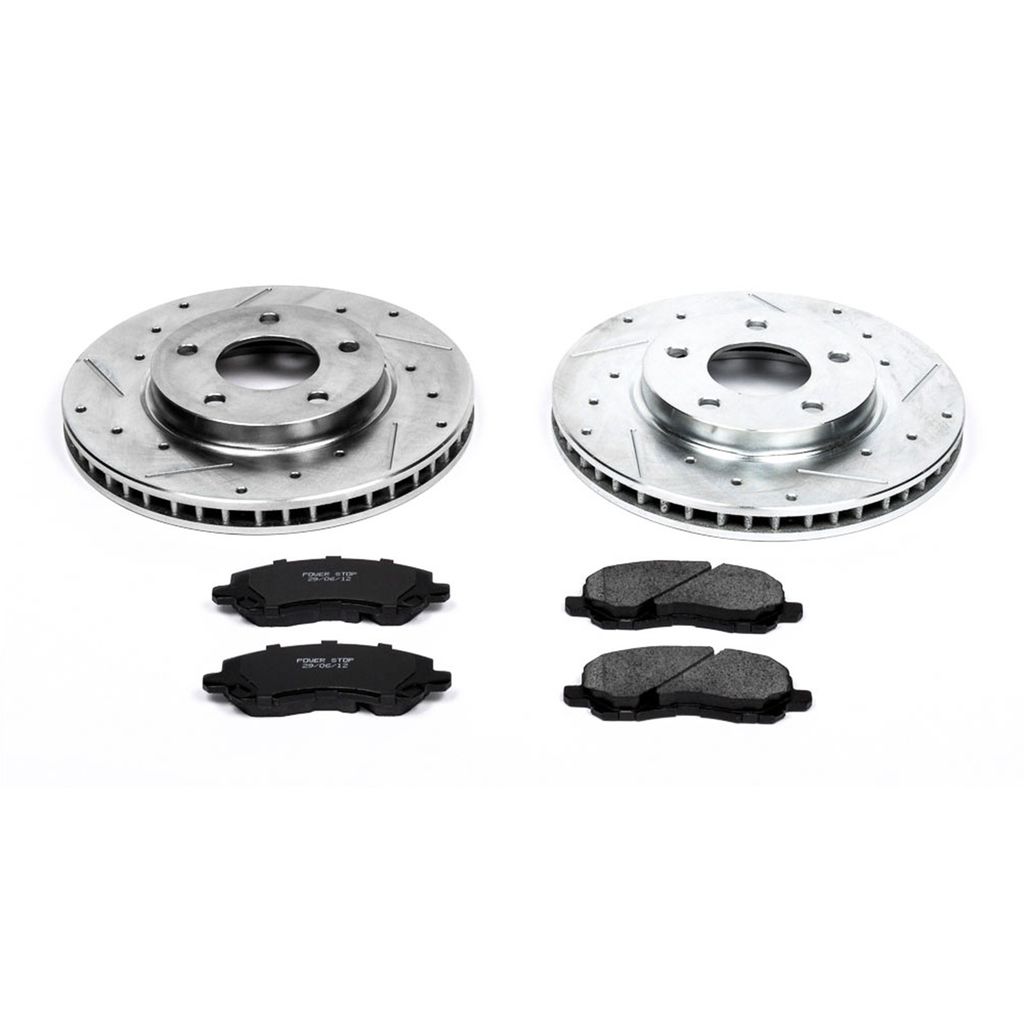 PowerStop K2992 - Z23 Drilled and Slotted Brake Rotors and Pads Kit