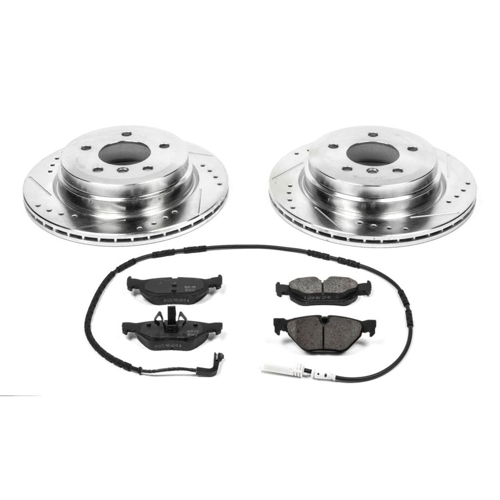 PowerStop K3001 - Z23 Drilled and Slotted Brake Rotors and Pads Kit