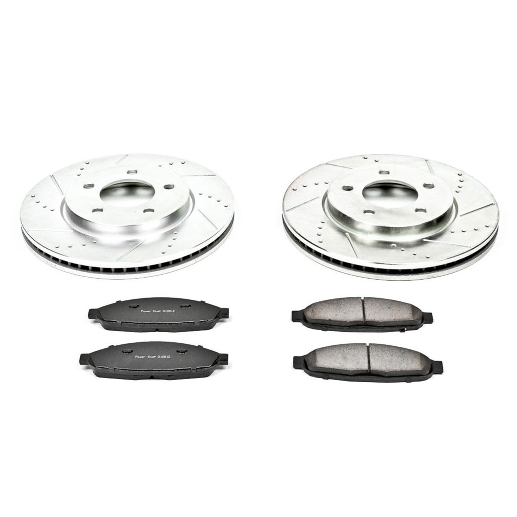 PowerStop K3009 - Z23 Drilled and Slotted Brake Rotors and Pads Kit