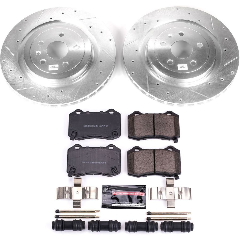 PowerStop K3019 - Z23 Drilled and Slotted Brake Rotors and Pads Kit