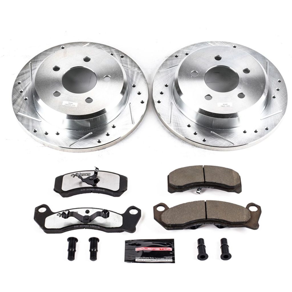 PowerStop K3021-26 - Z26 Drilled and Slotted Brake Rotors and Pads Kit
