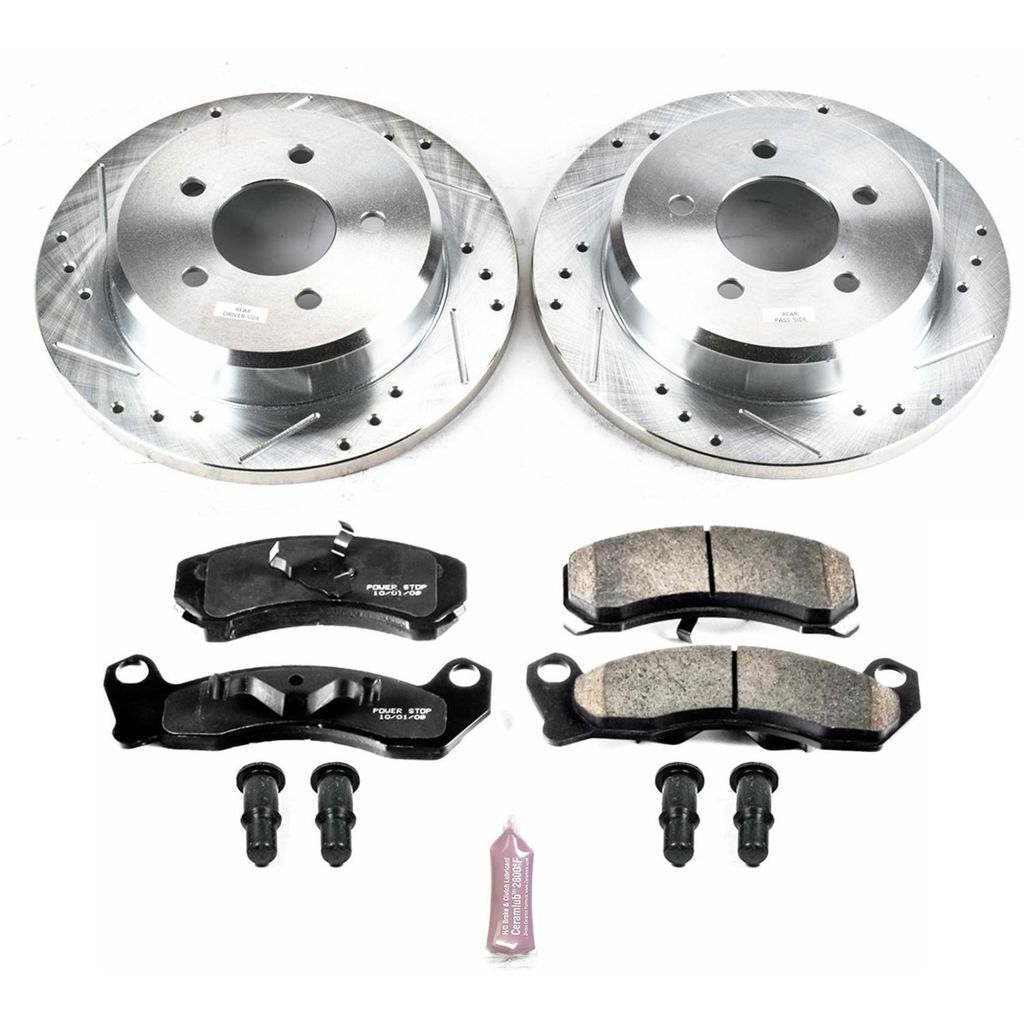 PowerStop K3021 - Z23 Drilled and Slotted Brake Rotors and Pads Kit