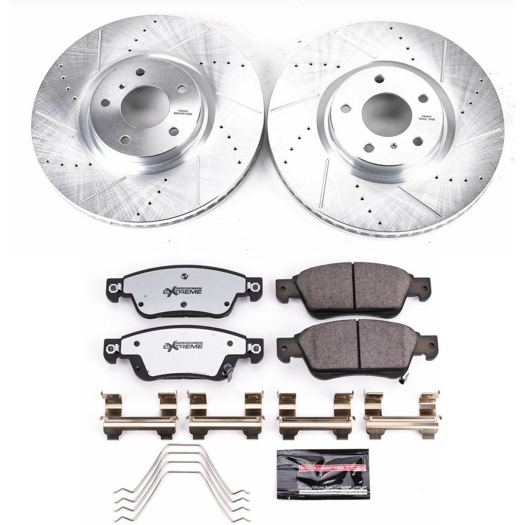 PowerStop K3022-26 - Z26 Drilled and Slotted Brake Rotors and Pads Kit