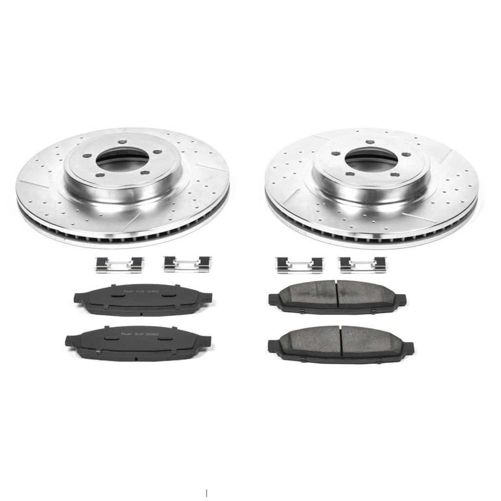 PowerStop K3024 - Z23 Drilled and Slotted Brake Rotors and Pads Kit