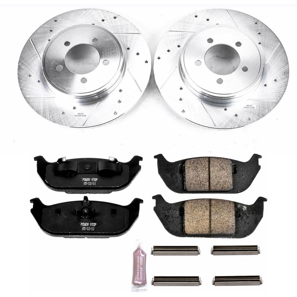 PowerStop K3025 - Z23 Drilled and Slotted Brake Rotors and Pads Kit
