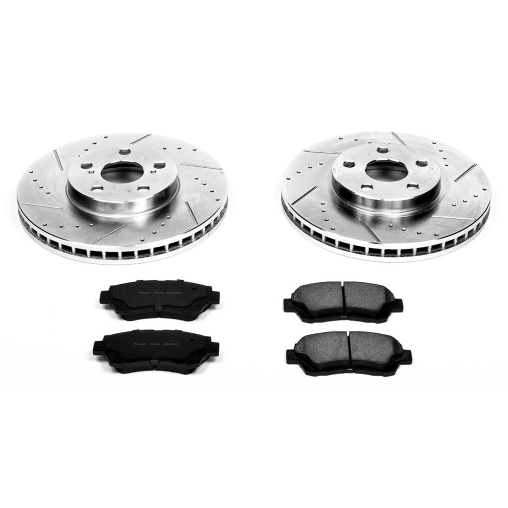 PowerStop K3027 - Z23 Drilled and Slotted Brake Rotors and Pads Kit