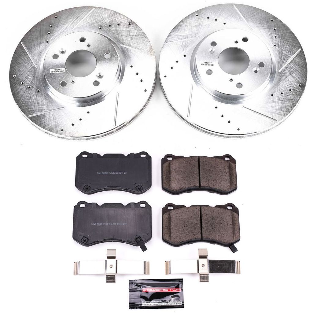 PowerStop K3029 - Z23 Drilled and Slotted Brake Rotors and Pads Kit