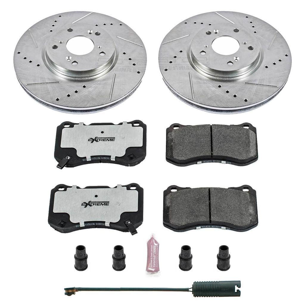 PowerStop K3030-26 - Z26 Drilled and Slotted Brake Rotors and Pads Kit