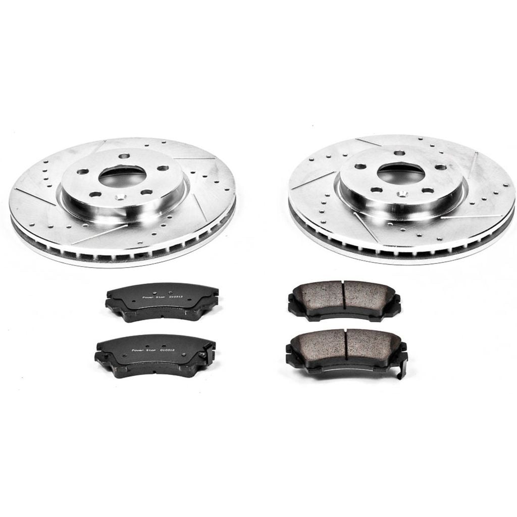 PowerStop K3031 - Z23 Drilled and Slotted Brake Rotors and Pads Kit