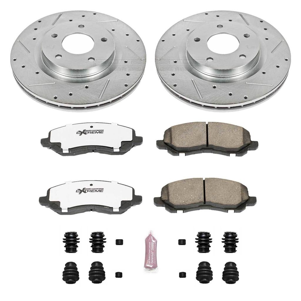 PowerStop K3032-26 - Z26 Drilled and Slotted Brake Rotors and Pads Kit