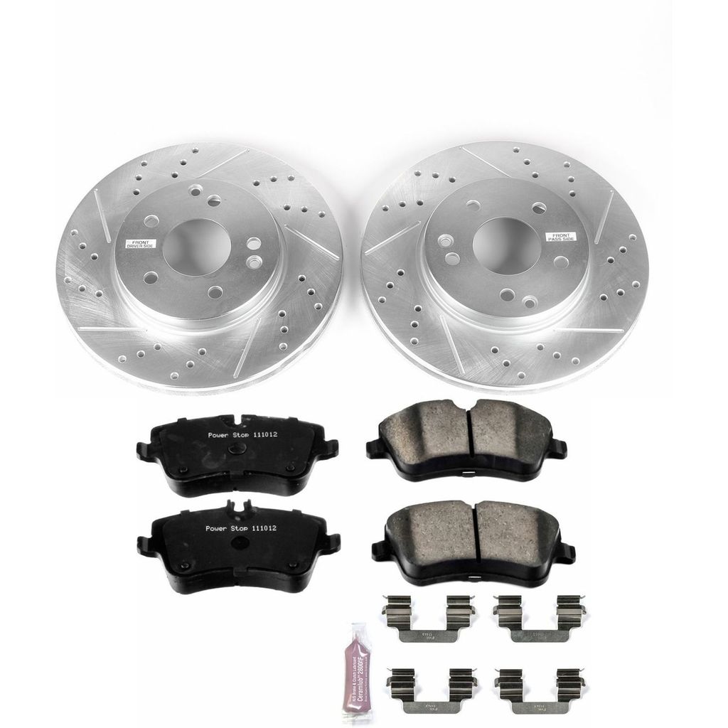 PowerStop K3048 - Z23 Drilled and Slotted Brake Rotors and Pads Kit