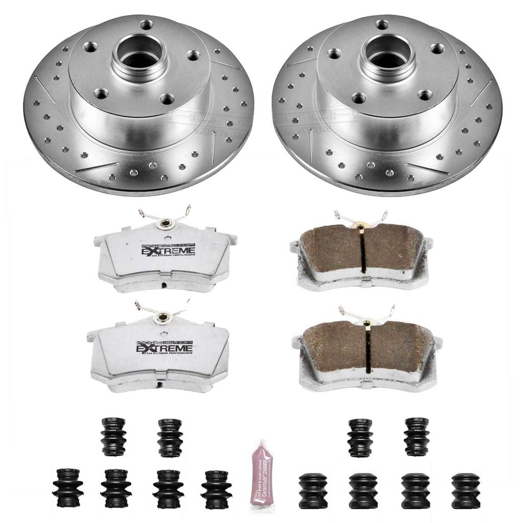 PowerStop K3064-26 - Z26 Drilled and Slotted Brake Rotors and Pads Kit