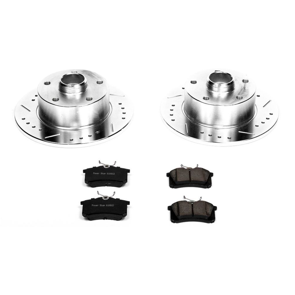 PowerStop K3064 - Z23 Drilled and Slotted Brake Rotors and Pads Kit