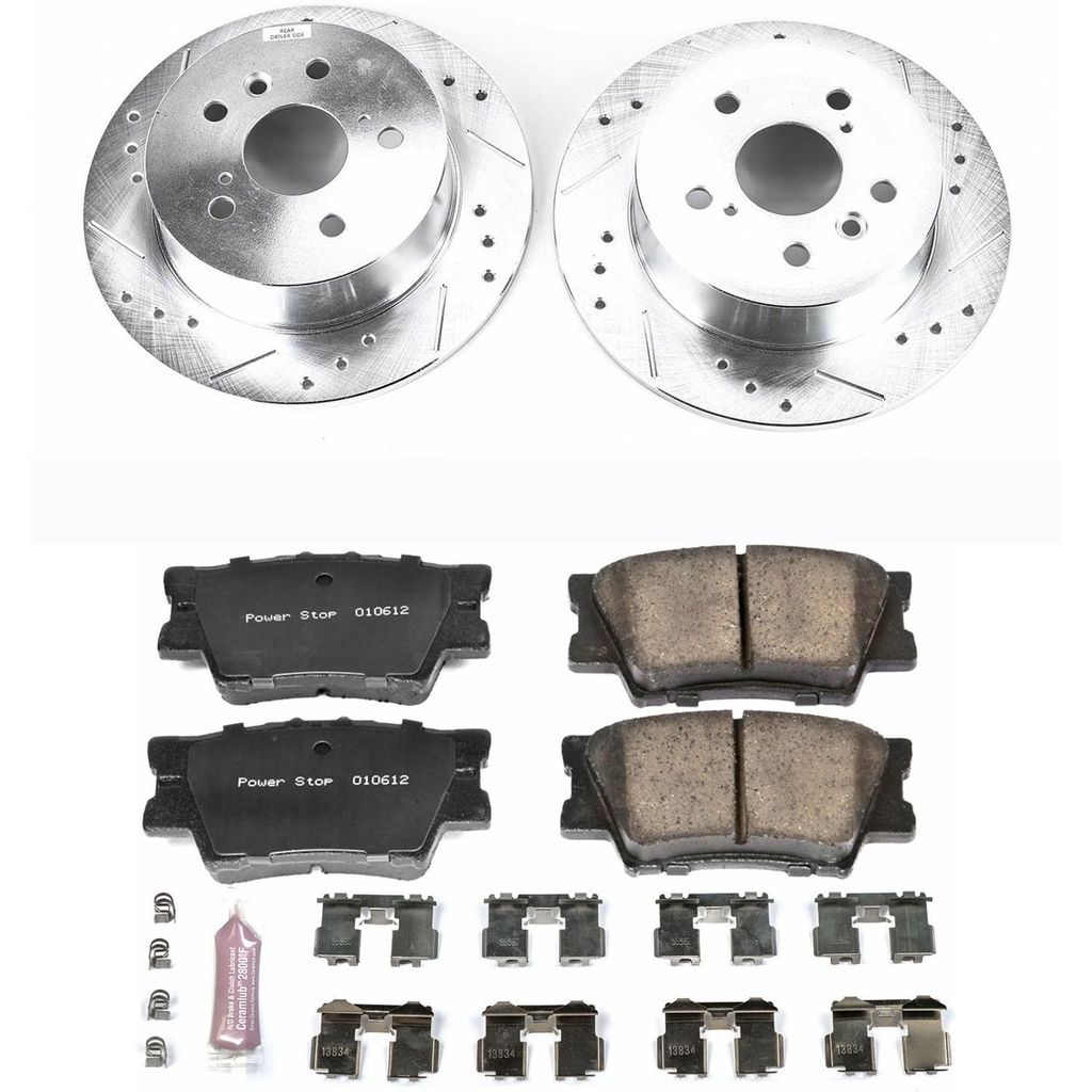 PowerStop K3068 - Z23 Drilled and Slotted Brake Rotors and Pads Kit