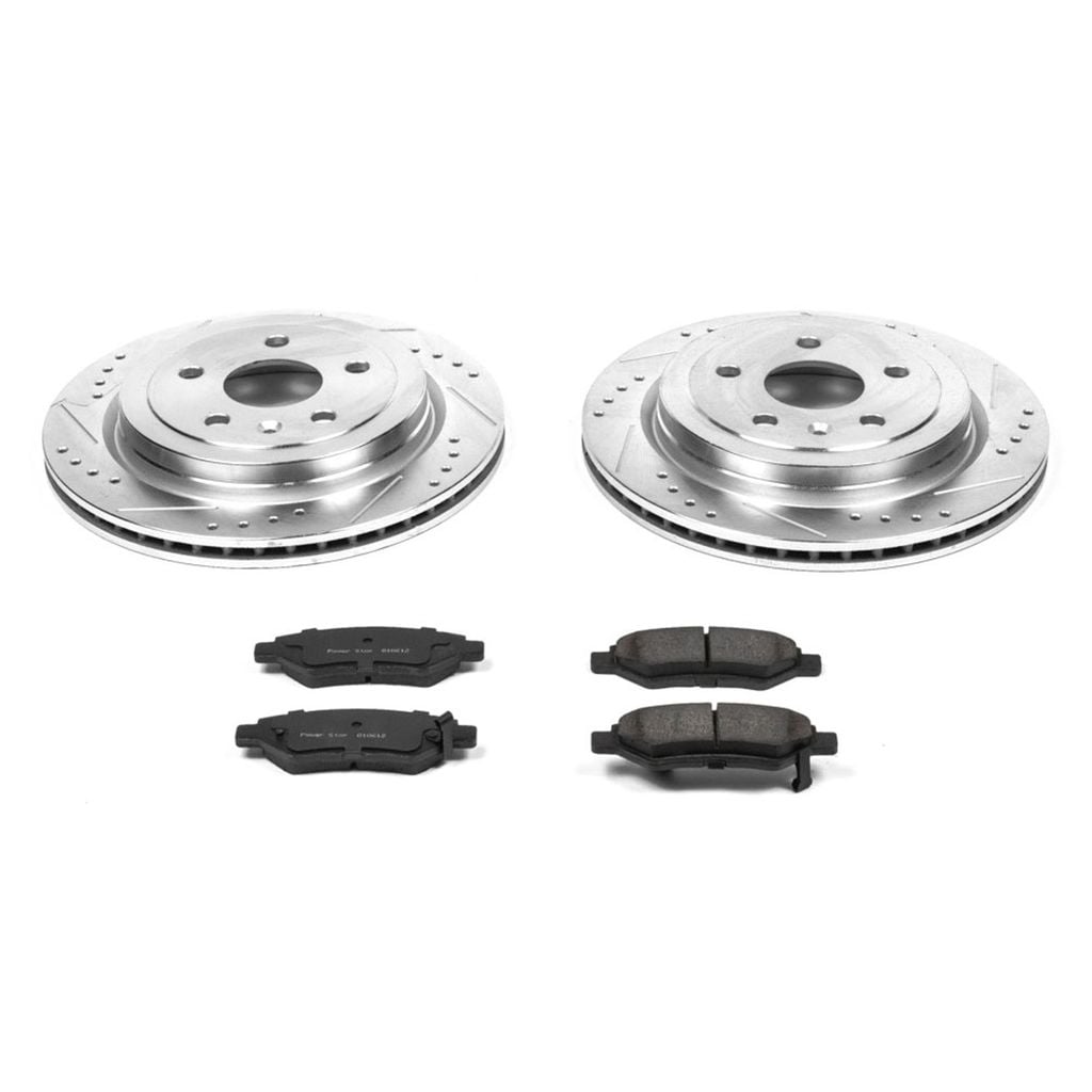 PowerStop K3072 - Z23 Drilled and Slotted Brake Rotors and Pads Kit