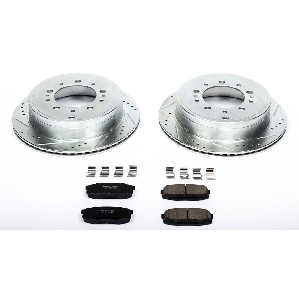 PowerStop K3073 - Z23 Drilled and Slotted Brake Rotors and Pads Kit