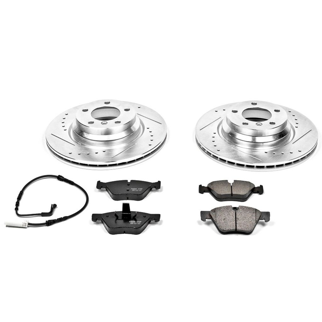 PowerStop K3077 - Z23 Drilled and Slotted Brake Rotors and Pads Kit