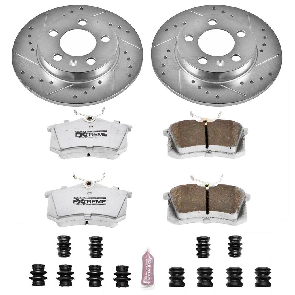 PowerStop K3093-26 - Z26 Drilled and Slotted Brake Rotors and Pads Kit