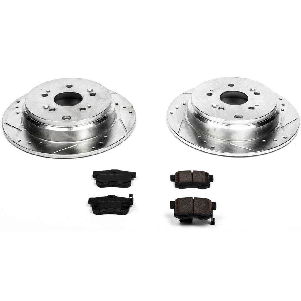 PowerStop K3098 - Z23 Drilled and Slotted Brake Rotors and Pads Kit
