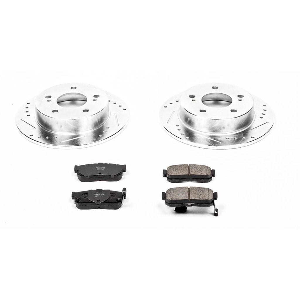 PowerStop K3099 - Z23 Drilled and Slotted Brake Rotors and Pads Kit