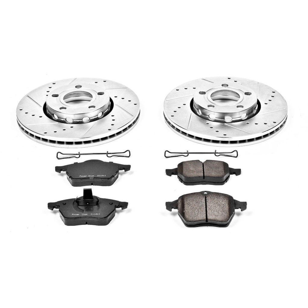 PowerStop K3103 - Z23 Drilled and Slotted Brake Rotors and Pads Kit