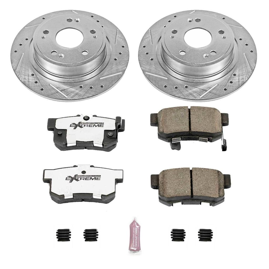 PowerStop K3128-26 - Z26 Drilled and Slotted Brake Rotors and Pads Kit