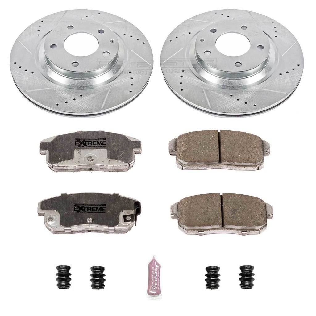 PowerStop K3146-26 - Z26 Drilled and Slotted Brake Rotors and Pads Kit
