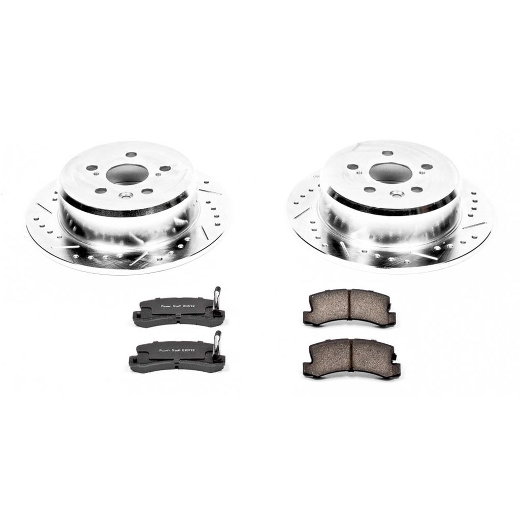 PowerStop K3147 - Z23 Drilled and Slotted Brake Rotors and Pads Kit