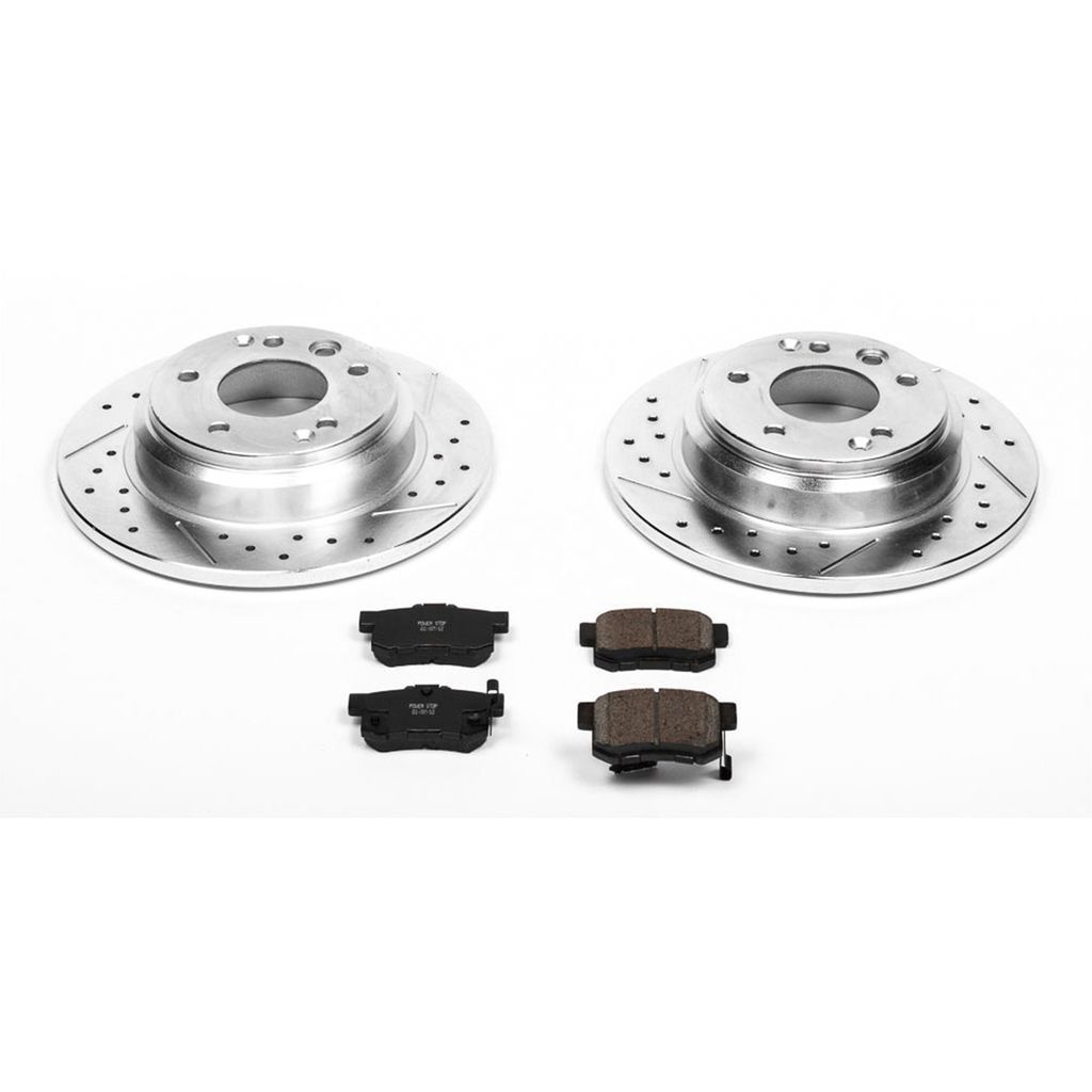 PowerStop K3154 - Z23 Drilled and Slotted Brake Rotors and Pads Kit