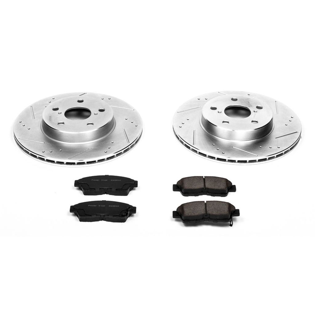 PowerStop K3163 - Z23 Drilled and Slotted Brake Rotors and Pads Kit