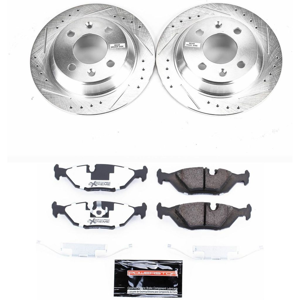 PowerStop K367-26 - Z26 Drilled and Slotted Brake Rotors and Pads Kit