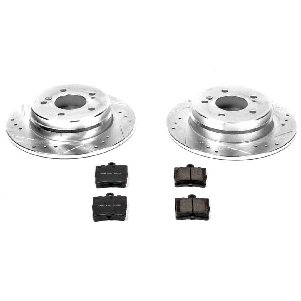 PowerStop K368 - Z23 Drilled and Slotted Brake Rotors and Pads Kit