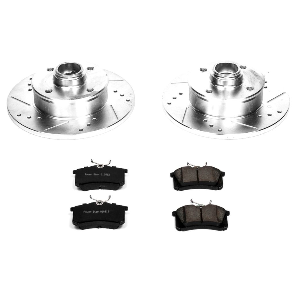 PowerStop K369 - Z23 Drilled and Slotted Brake Rotors and Pads Kit