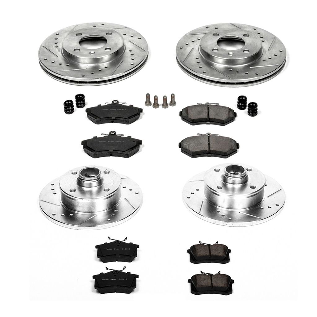 PowerStop K376 - Z23 Drilled and Slotted Brake Rotors and Pads Kit