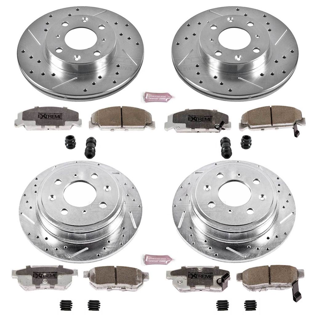 PowerStop K399-26 - Z26 Drilled and Slotted Brake Rotors and Pads Kit