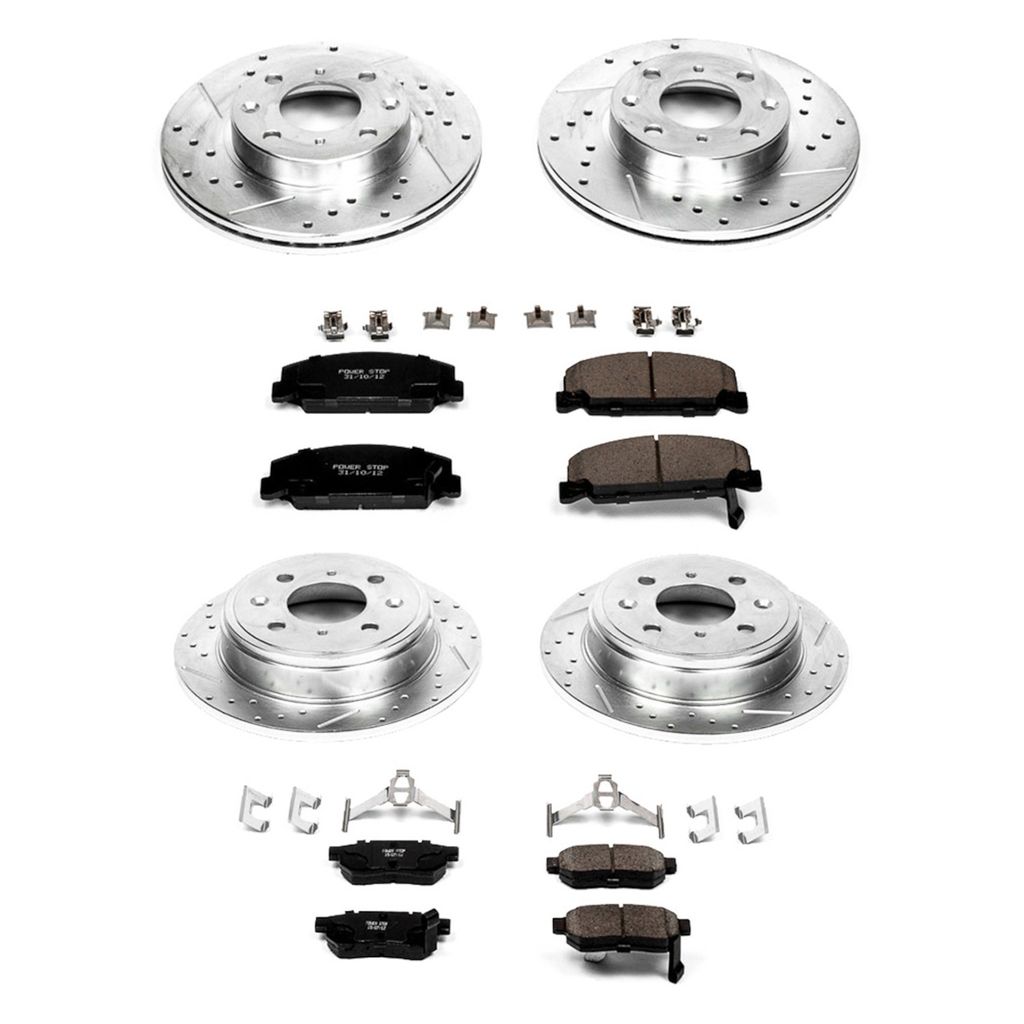 PowerStop K399 - Z23 Drilled and Slotted Brake Rotors and Pads Kit
