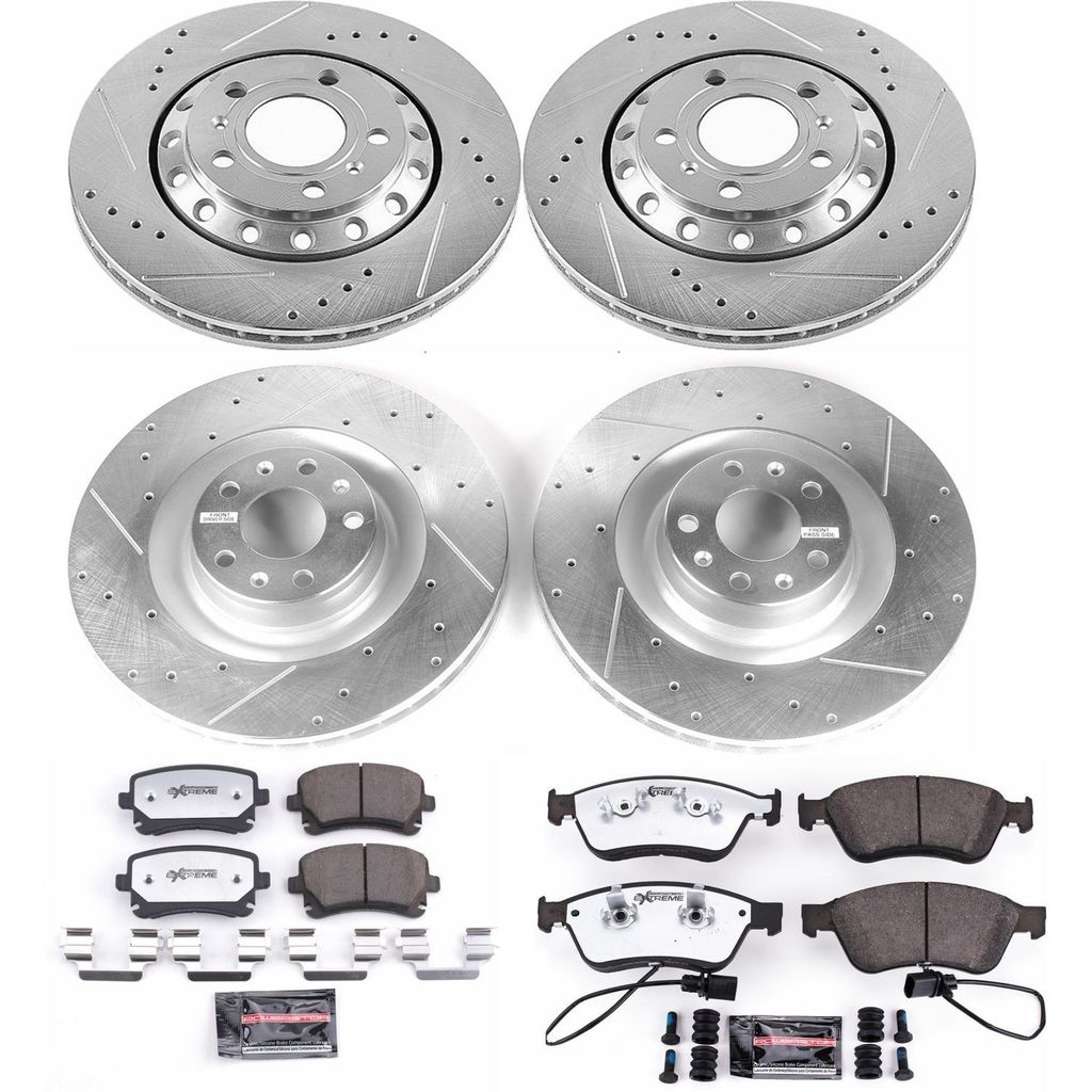 PowerStop K4008-26 - Z26 Drilled and Slotted Brake Rotors and Pads Kit