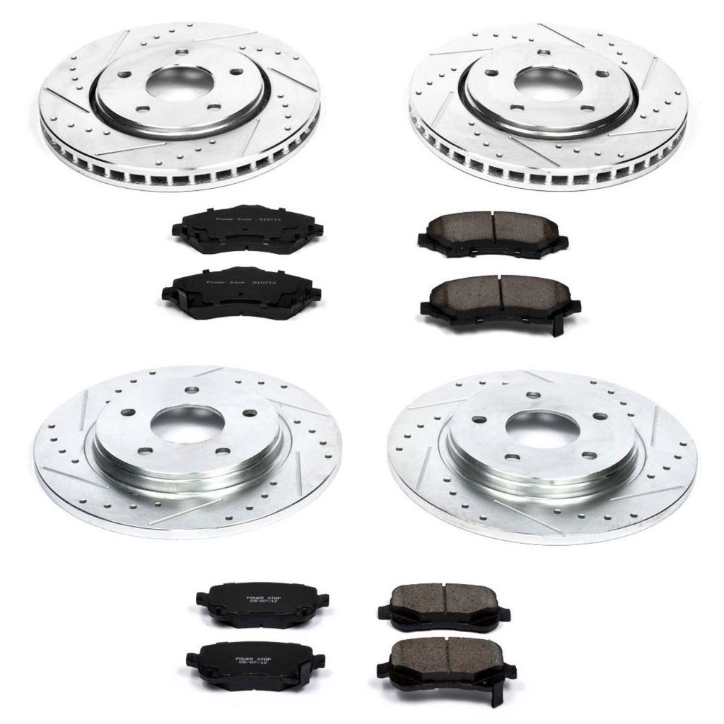 PowerStop K4015 - Z23 Drilled and Slotted Brake Rotors and Pads Kit