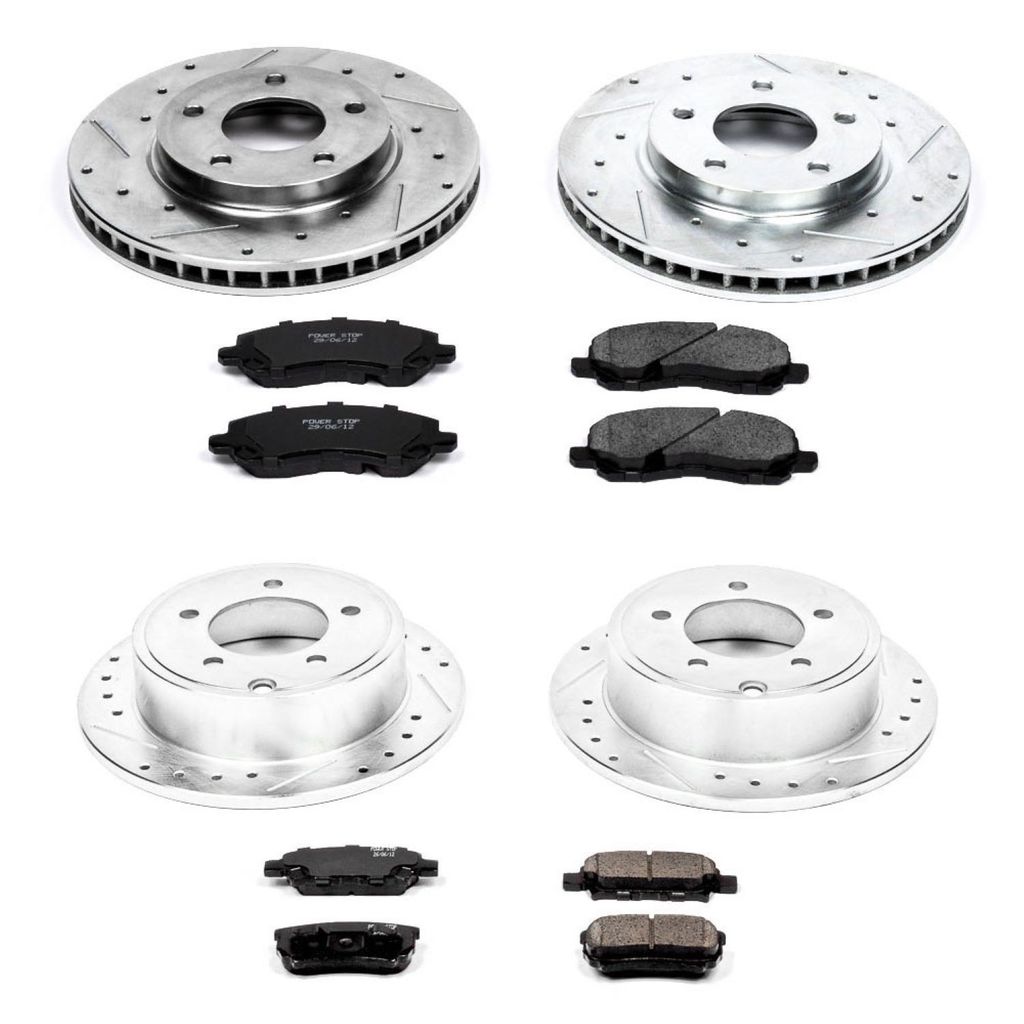 PowerStop K4017 - Z23 Drilled and Slotted Brake Rotors and Pads Kit