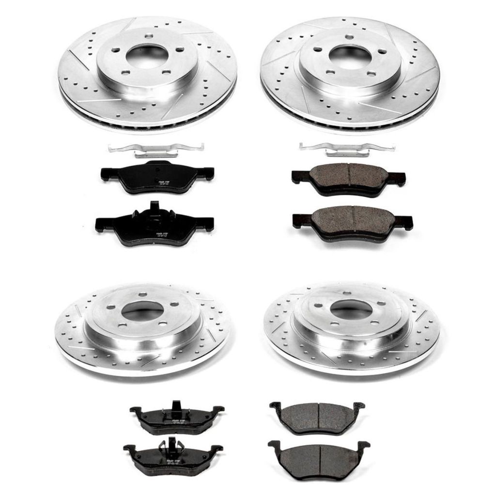 PowerStop K4024 - Z23 Drilled and Slotted Brake Rotors and Pads Kit