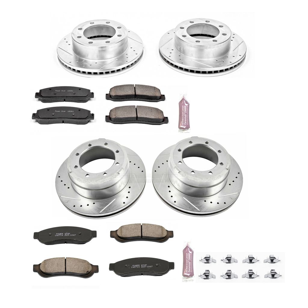 PowerStop K4033 - Z23 Drilled and Slotted Brake Rotors and Pads Kit